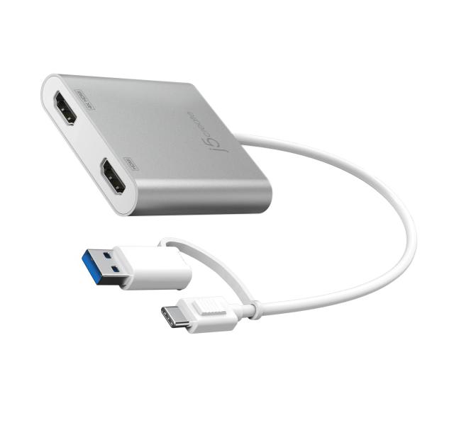 Адаптер j5create JCA365, За 2 монитора, USB-C - 2 x HDMI