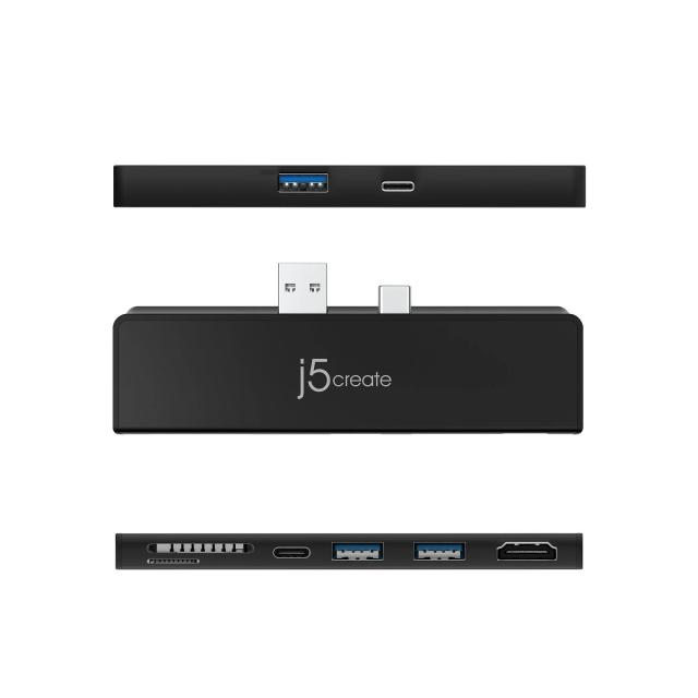 Мултипортов адаптер,  j5create LTRADRIVEMINIDOCK JCD324, За Surface Pro 7