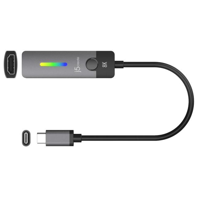 Адаптер j5create JCA157, USB-C мъжко - HDMI 2.1 женско, 8K