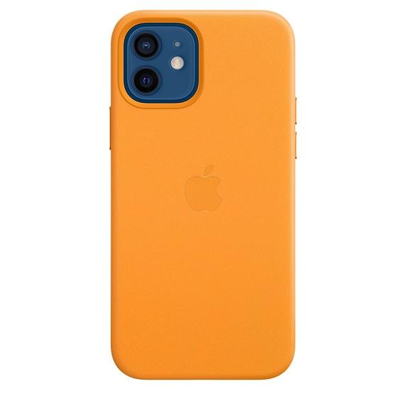 Калъф Apple iPhone 12/12 Pro Leather Case with MagSafe - California Poppy (Seasonal Fall 2020)