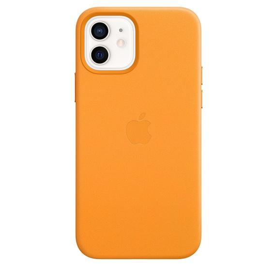 Калъф Apple iPhone 12/12 Pro Leather Case with MagSafe - California Poppy (Seasonal Fall 2020)