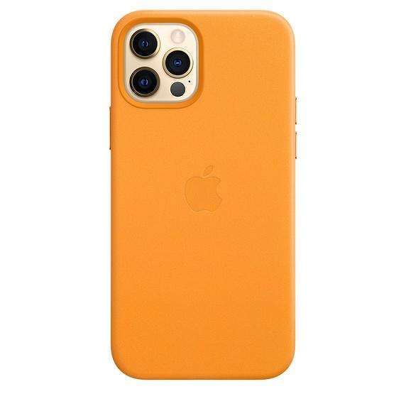 Калъф Apple iPhone 12/12 Pro Leather Case with MagSafe - California Poppy (Seasonal Fall 2020)