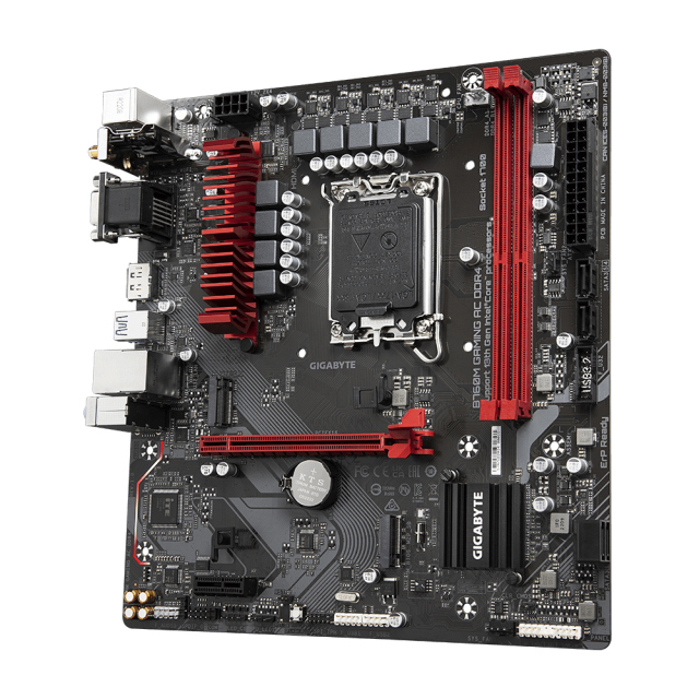 Дънна платка Gigabyte B760M Gaming AC, B760, LGA1700, DDR4, PCI-E 4.0, 4x SATA 6Gb/s, 2x M.2,  Wi-Fi 6, Bluetooth 4.2, VGA, HDMI, DP, Micro ATX