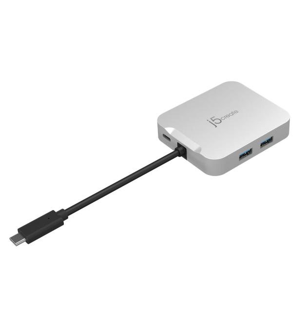 Мултипортов адаптер, j5create JCD391 86W, USB-C, USB-A, HDMI, RJ-45