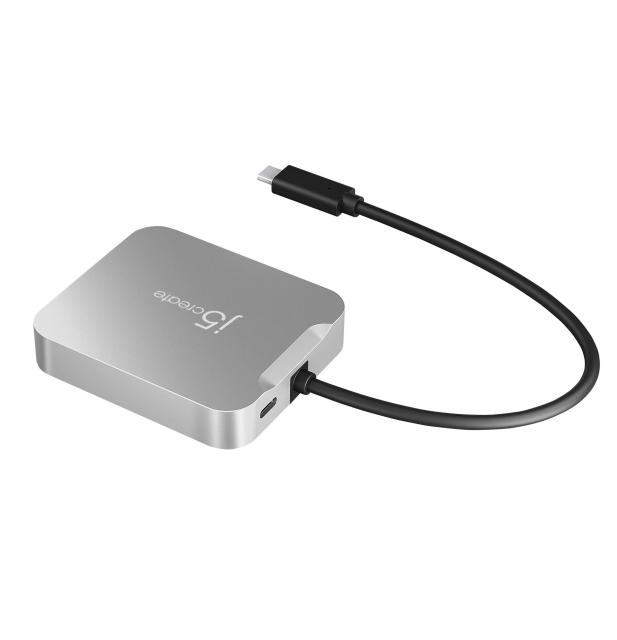 Мултипортов адаптер, j5create JCD391 86W, USB-C, USB-A, HDMI, RJ-45