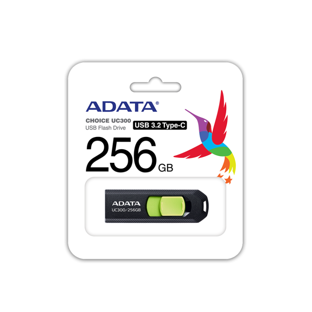 USB памет ADATA UC300 256GB, USB Type-C, BK/GN