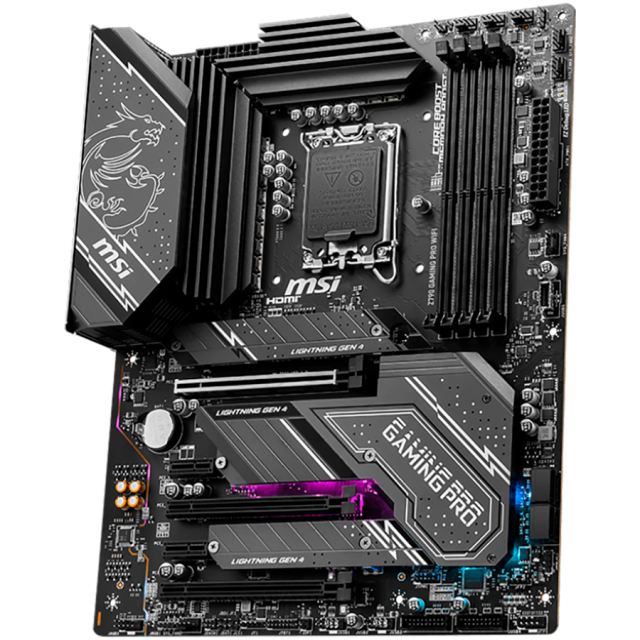Дънна платка MSI MPG Z790 GAMING PRO WIFI, LGA 1700, 4x DDR5, 3.0 x16 slot, 3x M.2 slots, 1x USB 3.2 Gen 2 (Type-C), 4x USB 3.2 Gen 1, 1x HDMI, ATX