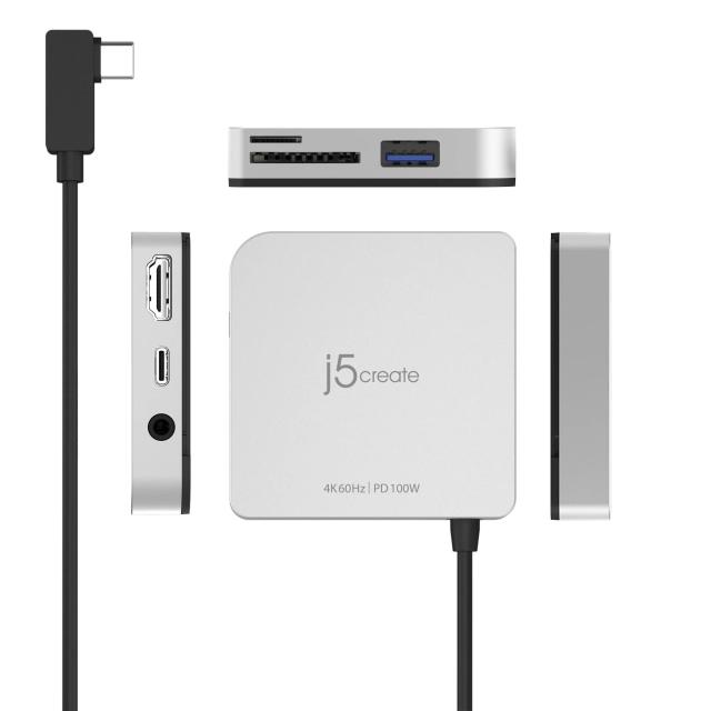 Мултипортов адаптер,  j5create JCD612, USB-C към 4K 60 Hz, HDMI, За iPad Pro