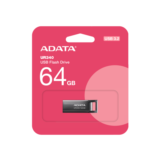 USB памет ADATA UC340 64GB, USB 3.2 Gen1, черна