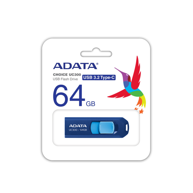 USB памет ADATA UC300 64GB, USB Type-C, BLUE