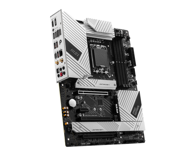 Дънна платка MSI PRO Z790-A MAX WIFI, Z790, LGA1700, DDR5, PCI-E 5.0, 6x SATA 6Gb/s, 4x M.2 slots, 2x USB 3.2 Gen1, 1x USB 3.2 Gen2x2 Type C, Wi-Fi 7, Bluetooth 5.4, 1x HDMI, 1x DP, ATX