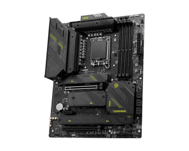 Дънна платка MSI MAG Z790 TOMAHAWK MAX WIFI, Z790, LGA1700, DDR5, PCI-E 5.0, 8x SATA 6Gb/s, 4x M.2 slots, 4x USB 3.2 Gen1, 1x USB 3.2 Gen2x2 Type C, Wi-Fi 7, Bluetooth 5.4, 1x HDMI, 1x DP, ATX