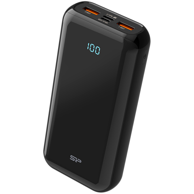 Външна батерия SILICON POWER QS28 Power Bank 20 000mAh, Type-C Micro-B, Type-A Lightning