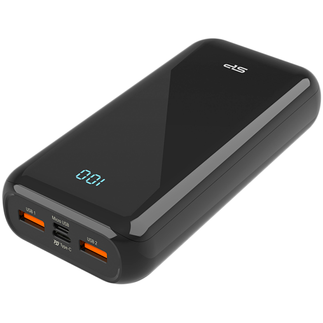 Външна батерия SILICON POWER QS28 Power Bank 20 000mAh, Type-C Micro-B, Type-A Lightning