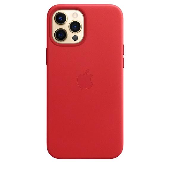 Калъф Apple iPhone 12 Pro Max Leather Case with MagSafe - (PRODUCT)RED