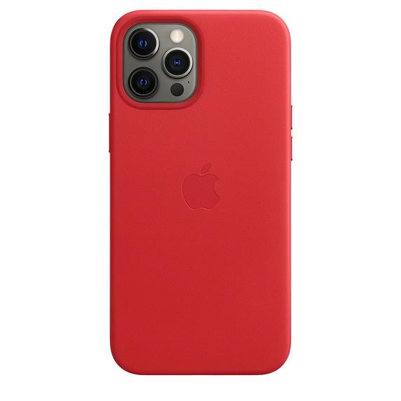Калъф Apple iPhone 12 Pro Max Leather Case with MagSafe - (PRODUCT)RED