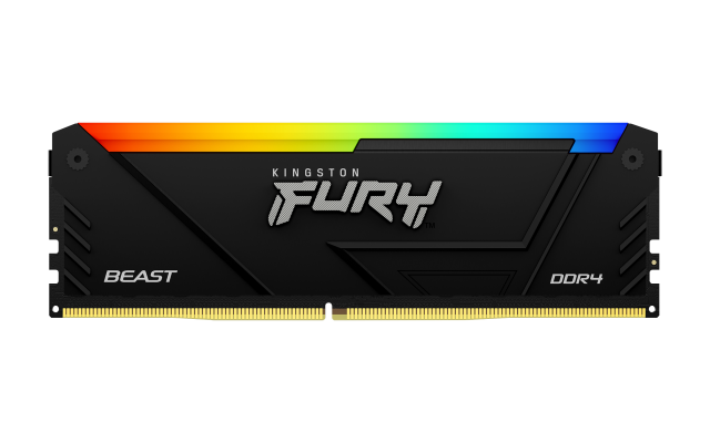 Памет Kingston FURY Beast Black RGB 8GB DDR4 3200MHz, CL16, 1.2V