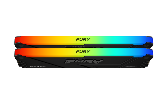 Памет Kingston FURY Beast Black RGB 16GB (2x8GB) DDR4 3200MHz, CL16, 1.2V