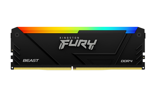 Памет Kingston FURY Beast Black RGB 32GB DDR4 3600MHz CL18, 1.35V