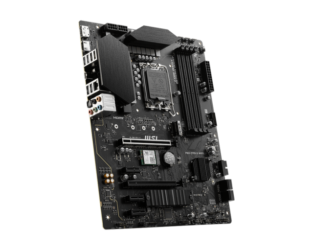 Дънна платка MSI PRO Z790-S WIFI, Z790, LGA1700, DDR5, PCI-E 4.0, 4x SATA 6Gb/s, 2x M.2, 1x USB 3.2 Gen 2x2 20Gbps Type-C, 2.5G LAN, Wi-Fi 6E, Bluetooth 5.3, ATX