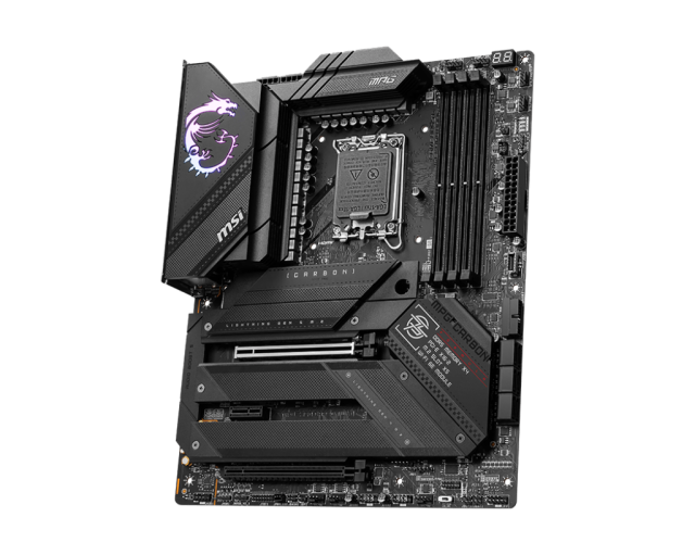 Дънна платка MSI MPG Z790 CARBON WIFI, Z790, LGA1700, DDR5, PCI-E 5.0 (HDMI), 5x M.2, 6x SATA 6Gb/s, 2x USB 3.2 Gen 1, 1x USB 3.2 Gen 2 Type-C, Wi-Fi 6E, Bluetooth, ATX