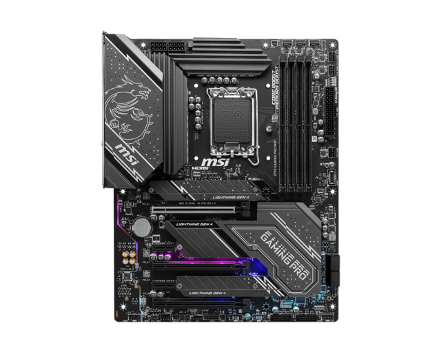 Дънна платка MSI Z790 GAMING PRO WIFI, LGA1700, DDR5, PCI-E 4.0, 4x SATA 6Gb/s, 4x M.2 slots, 1x USB Type-C, Wi-Fi 6E, Bluetooth 5.3, ATX