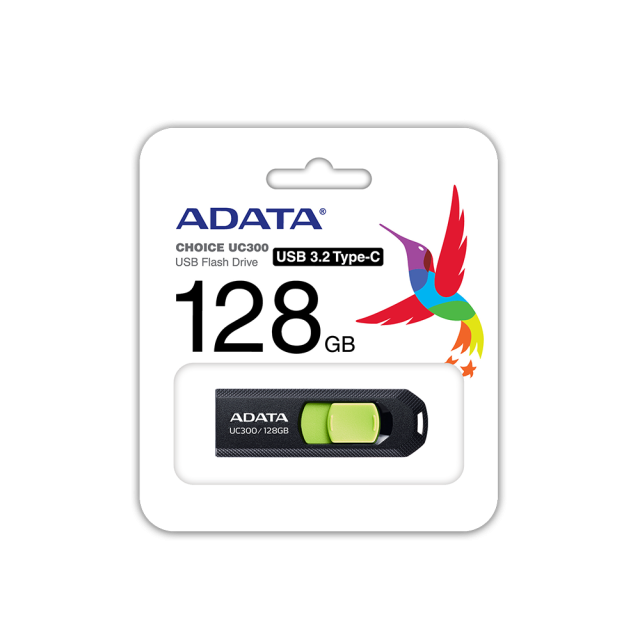 USB памет ADATA UC300 128GB, USB Type-C, BK/GN