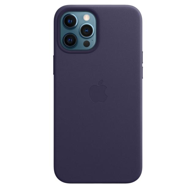 Калъф Apple iPhone 12 Pro Max Leather Case with MagSafe - Deep Violet