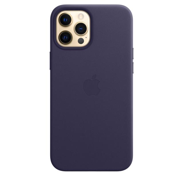 Калъф Apple iPhone 12 Pro Max Leather Case with MagSafe - Deep Violet