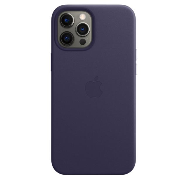 Калъф Apple iPhone 12 Pro Max Leather Case with MagSafe - Deep Violet