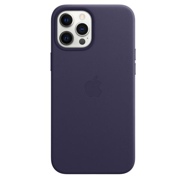 Калъф Apple iPhone 12 Pro Max Leather Case with MagSafe - Deep Violet