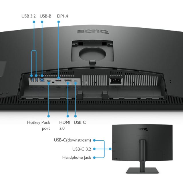 Монитор BenQ PD2706U, 27.0" (68.58 cm), IPS, 3840x2160, 60Hz, HDMI, DP, USB-C PD