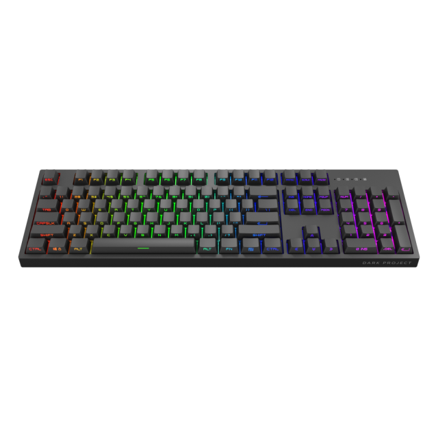 Геймърскa механична клавиатура Dark Project KD104A Black Full Size  - Hot-Swappable Gatheron Optical Red, RGB, PBT