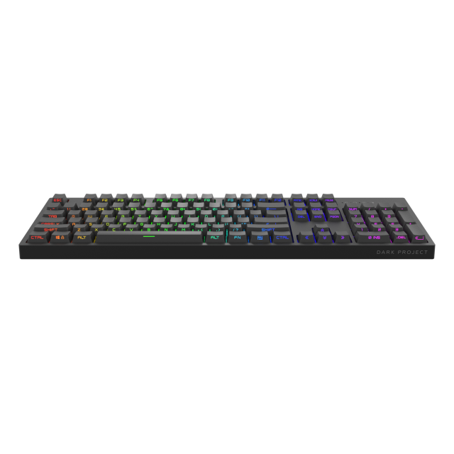 Геймърскa механична клавиатура Dark Project KD104A Black Full Size  - Hot-Swappable Gatheron Optical Red, RGB, PBT