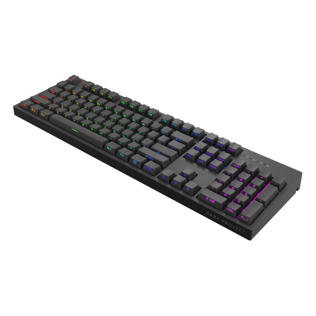 Геймърскa механична клавиатура Dark Project KD104A Black Full Size  - Hot-Swappable Gatheron Optical Red, RGB, PBT