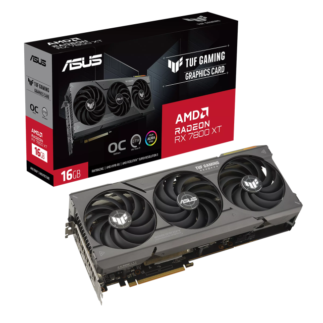 Видео карта ASUS TUF GAMING AMD RADEON RX 7800 XT OC, 16GB GDDR6, 256-bit, HDMI, 3xDP