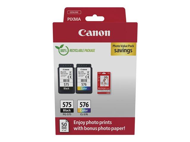 Консуматив CANON PG-575/CL-576 Ink Cartridge 5.6 ml / 6.2 ml  - Photo paper - 100 x 150 mm