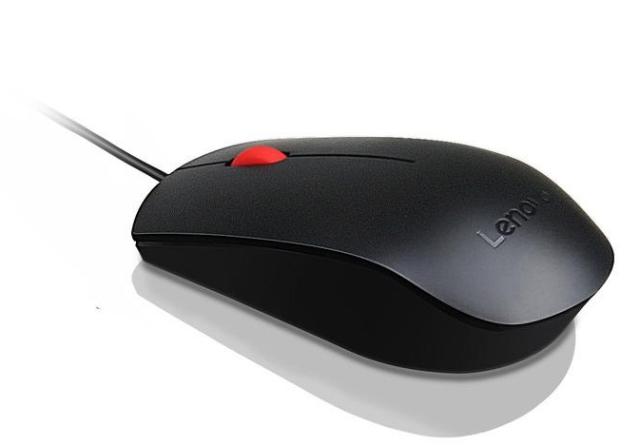 Мишка Lenovo Essential, оптична (1600d pi), USB, черна