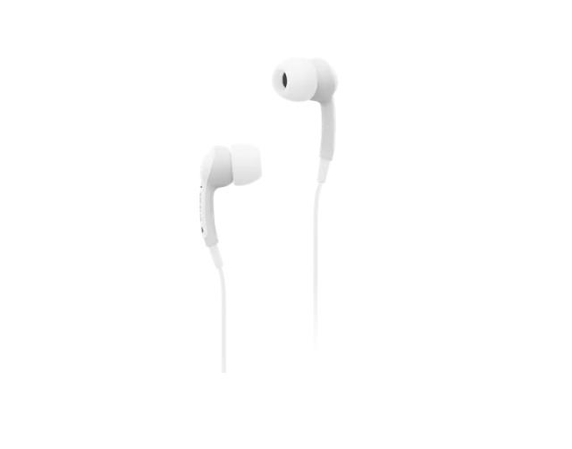 Слушалки Lenovo 100, микрофон, тип "тапи", 3.5 mm jack, Бели