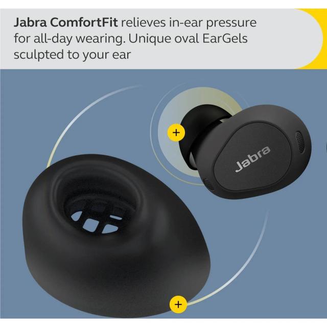 Слушалки Jabra Elite 10 Bluetooth, Gloss Black, ANC