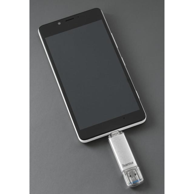 USB памет HAMA Тип USB-C Laeta, 32GB, USB 3.1 Type-C, Сребрист