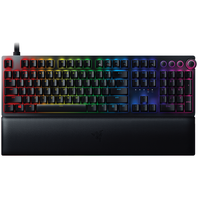 Клавиатура Razer Huntsman V2 Analog, механична, RGB подсветка, черна, USB