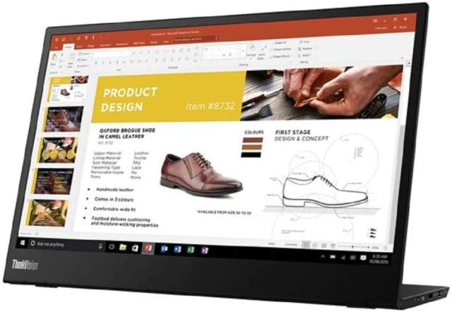 Монитор Lenovo ThinkVision M14 14" FHD, IPS, 16:9, 1920x1080, 6 ms, 300 nits, 700:1, USB Type-C, Tilt, Height Adjust Stand