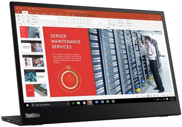 Монитор Lenovo ThinkVision M14 14" FHD, IPS, 16:9, 1920x1080, 6 ms, 300 nits, 700:1, USB Type-C, Tilt, Height Adjust Stand