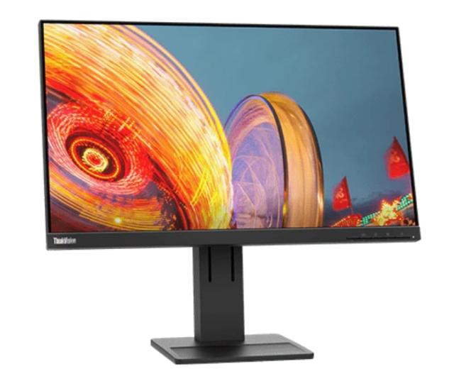 Монитор Lenovo ThinkVision E24q-20 23.8 Inch QHD IPS Monitor 4 ms VGA + DP 1.2 + HDMI 1.4 with Eyesafe, high adjustment pivot stand and speakers - Raven Black