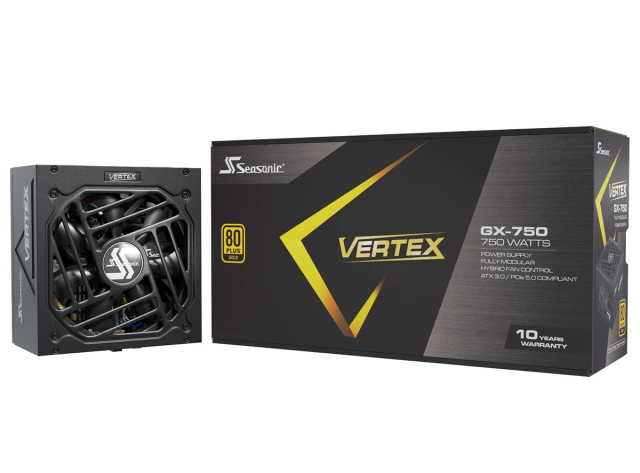 Захранване SEASONIC VERTEX GX-750 750W, 80+ Gold PCIe 5.0, Fully Modular