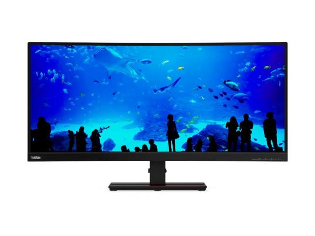 Монитор Lenovo ThinkVision T34w-20 WQHD, Vertical Alignment, Curved, 21:9, 3440x1440, 17 ms, 350 nits, 3000:1, HDMI, DP, USB Type-C Gen1, Tilt, Swivel,Height Adjust Stand