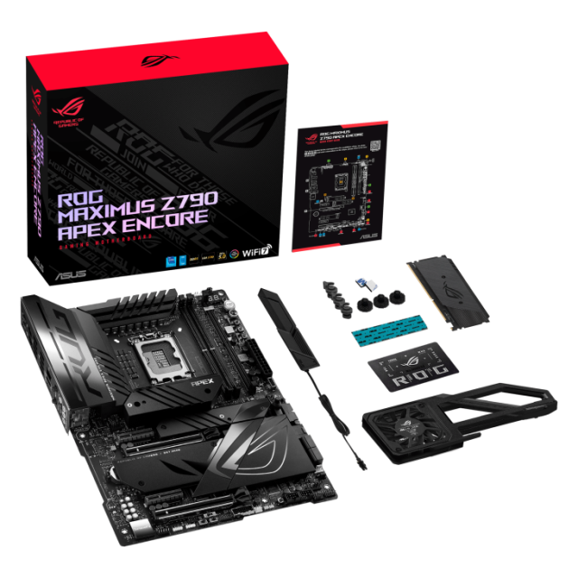 Дънна платка ASUS ROG MAXIMUS Z790 APEX ENCORE, LGA 1700, DDR5, Wi-Fi 7, USB Type-C, AURA Sync RGB, ATX