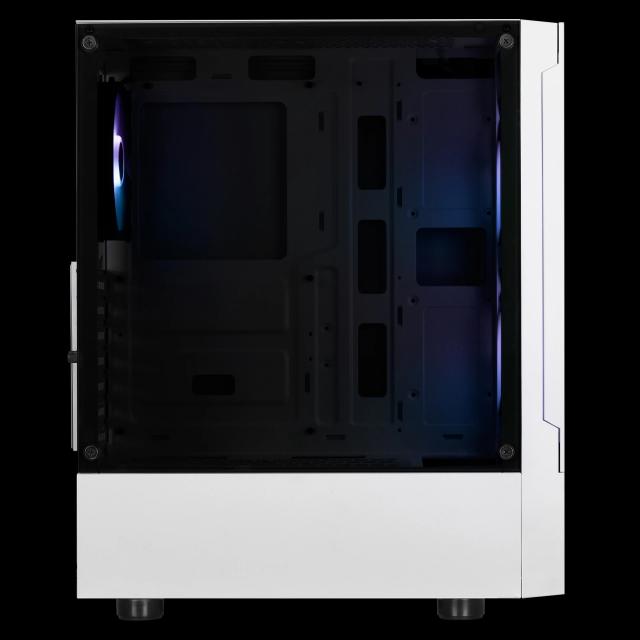 Кутия Gamdias TALOS E3 MESH aRGB White, 1 x USB 3.0, 2 x USB 2.0, HD Audio x 1, Tempered Glass, ATX, бяла