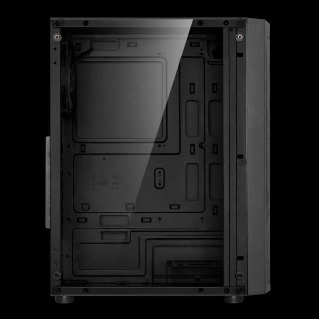 Кутия Gamdias AURA GC3 Mesh, 1 x USB 3.0, 2 x USB 2.0, HD Audio x 1, aRGB, Tempered Glass, ATX, черна
